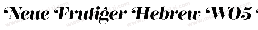 Neue Frutiger Hebrew W05 Heavy字体转换